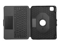 Targus Versavu - Tangentbord och foliefodral - med pekdyna - bakgrundsbelyst - trådlös - Bluetooth 5.0 - QWERTY - brittisk - svart THZ988UK