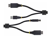 StarTech.com 10ft (3m) HDMI and USB 5Gbps KVM Cable - Tangentbords-/video-/muskabel - HDMI, USB typ A (hane) till HDMI, USB Type B (hane) - 3 m - 4K60Hz stöd, HDR10-stöd - svart HU12210-KVM-CABLE