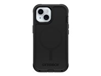 OtterBox Defender Series - Baksidesskydd för mobiltelefon - MagSafe-kompatibilitet - silikon - svart - för Apple iPhone 13, 14, 15 77-97534