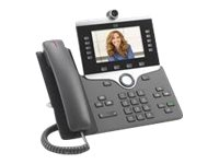 Cisco IP Phone 8865 - IP-videotelefon - med digital kamera, Bluetooth interface - SIP, SDP - 5 rader - träkol - rekonditionerad CP-8865-K9-RF