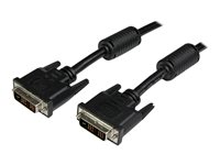 StarTech.com 5 m DVI-D Single Link-kabel - M/M - DVI-kabel - enkel länk - DVI-D (hane) till DVI-D (hane) - 5 m - formpressad, tumskruvar - svart DVIDSMM5M