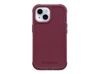 OtterBox Defender Series - Baksidesskydd för mobiltelefon - MagSafe-kompatibilitet - polykarbonatskikt, TPE (termaplastisk elastomer) - rävblåbär (rosa) - för Apple iPhone 13, 14, 15 77-97535