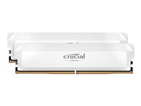 Crucial Pro - Overclocking Edition - DDR5 - sats - 32 GB: 2 x 16 GB - DIMM 288-pin - 6000 MT/s / PC5-48000 - CL36 - 1.35 V - ej buffrad - on-die ECC - vit CP2K16G60C36U5W