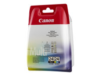 Canon BCI-24 Colour Twin Pack - 2-pack - färg (cyan, magenta, gul) - original - bläcktank - för i45X; MultiPASS MP390; PIXMA iP1000, iP1500, iP2000, MP110, MP130; S200; SmartBase MP360 6882A009