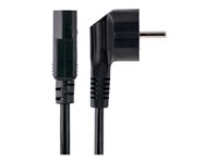StarTech.com 3m (10ft) Computer Power Cord, 18AWG, EU Schuko to C13 Power Cord, 10A 250V, Black Replacement AC Cord, TV/Monitor Power Cable, Schuko CEE 7/7 to IEC 60320 C13 Power Cord - PC Power Supply Cable (713E-3M-POWER-CORD) - Strömkabel - power CEE 7/7 (P) vinklad till power IEC 60320 C13 - AC 250 V - 10 A - 3 m - formpressad - svart - Europa 713E-3M-POWER-CORD