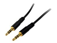 StarTech.com 91 cm Slim 3,5 mm stereoaudiokabel - M/M - Ljudkabel - mini-phone stereo 3.5 mm hane till mini-phone stereo 3.5 mm hane - 91 cm - svart - för P/N: RKCOND17HD, SV231DPU34K, SV431DPDDUA2, SV431DPUA2, USBC2VGCAPRO, UVCHDCAP MU3MMS