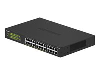 NETGEAR GS324P - Switch - ohanterad - 16 x 10/100/1000 (PoE+) + 8 x 10/100/1000 - rackmonterbar, skrivbordsmodell - PoE+ (190 W) GS324P-100EUS