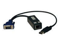 Eaton Tripp Lite Series USB Single Server Interface Unit Virtual Media KVM Switch HD15 USB RJ45 TAA - Förlängare för tangentbord/video/mus - upp till 30 m B078-101-USB-1