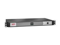 APC Smart-UPS SC SCL500RMI1UC - UPS (kan monteras i rack) - AC 230 V - 400 Watt - 500 VA - 1-fas - Ethernet 10/100, USB - utgångskontakter: 4 - 1U - svart, silver SCL500RMI1UC