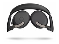 Jabra Evolve2 65 Flex UC Stereo - Headset - på örat - Bluetooth - trådlös - aktiv brusradering - USB-A - svart - Optimerad för UC 26699-989-999