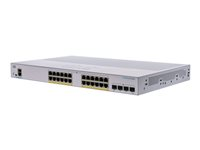 Cisco Business 350 Series 350-24P-4X - Switch - L3 - Administrerad - 24 x 10/100/1000 (PoE+) + 4 x 10 Gigabit SFP+ - rackmonterbar - PoE+ (195 W) CBS350-24P-4X-EU