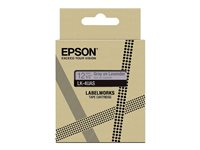 Epson LabelWorks LK-4UAS - Grått på lavender - Rulle (1,2 cm x 8 m) 1 kassett(er) hängande låda - bandpatron - för LabelWorks LW-C410, LW-C610 C53S672107