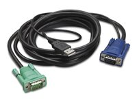 APC - Tangentbords-/video-/muskabel - USB, HD-15 (VGA) (hane) till HD-15 (VGA) (hane) - 7.62 m - för P/N: AP5201, AP5202, AP5808, AP5816, KVM1116R AP5823
