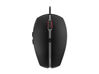 CHERRY GENTIX 4K - Mus - höger- och vänsterhänta - optisk - 6 knappar - kabelansluten - USB - svart JM-0340-2