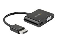 StarTech.com DisplayPort till HDMI VGA-adapter - 4K 60 Hz - Videokort - DisplayPort hane till HD-15 (VGA), HDMI hona - 23.2 cm - svart - stöd för 4K DP2VGAHD20