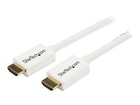 StarTech.com 5m/16 ft CL3 Rated HDMI Cable with Ethernet, In Wall Rated HDMI Cable 4K 30Hz, UHD High Speed HDMI Cable 10.2 Gbps Bandwidth, 4K Ultra HD HDMI 1.4 Video / Display Cable, 30AWG - Long White HDMI Cable - HDMI-kabel - HDMI hane till HDMI hane - 5 m - dubbelt skärmad - vit HD3MM5MW
