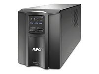 APC Smart-UPS 1000VA LCD - UPS - AC 120 V - 700 Watt - 1000 VA - 1-fas - USB - utgångskontakter: 8 - 0U - svart - med APC SmartConnect SMT1000C