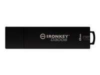 IronKey D300S - USB flash-enhet - krypterat - FIPS 140-2 Level 3 - 8 GB - USB 3.1 Gen 1 - TAA-kompatibel IKD300S/8GB