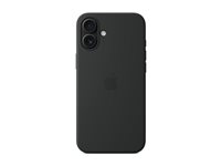 Apple - Baksidesskydd för mobiltelefon - MagSafe-kompatibilitet - silikon - svart - för iPhone 16 Plus MYY93ZM/A