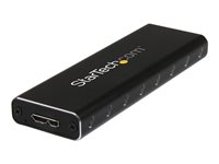 StarTech.com M.2 till SATA SSD-kabinett - USB 3.0 med UASP - externt kabinett - Förvaringslåda - M.2 - SATA 6Gb/s - USB 3.0 - svart SM2NGFFMBU33