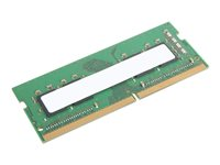 Lenovo - DDR4 - modul - 8 GB - SO DIMM 260-pin - 3200 MT/s / PC4-25600 - ej buffrad - ECC - grön - för ThinkPad P1 Gen 4; P15 Gen 2; P17 Gen 2; T15g Gen 2 4X71F27329