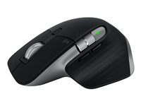 Logitech Master Series MX Master 3S for Mac - Mus - ergonomisk - optisk - 7 knappar - trådlös - 2.4 GHz, Bluetooth - rymdgrå - för Apple MacBook 910-006571
