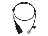 Jabra - Headset-kabel - Snabburkoppling till RJ-45 - 50 cm - för BIZ 2300, 2400; Siemens OpenStage 30, 40, 40T, 60, 80, 80T 8800-00-94