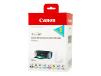 Canon CLI-42 BK/GY/LG/C/M/Y/PC/PM Multipack - 8-pack - grå, gul, cyan, magenta, ljusgrå, foto-cyan, foto-magenta - original - bläcktank - för PIXMA PRO-100, PRO-100S; PIXUS PRO-100 6384B010