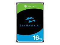 Seagate SkyHawk AI ST16000VE005 - Hårddisk - 16 TB - inbyggd - 3.5" - SATA 6Gb/s - buffert: 512 MB - med 3 års Seagate Rescue Data Recovery ST16000VE005