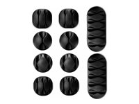 Insmat - Kabelhållarsats - svart (paket om 10 delar) 133-1150
