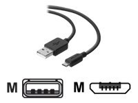 Belkin Charge/Sync Cable - USB-kabel - USB hane till mikro-USB typ B hane F8Z273CW06
