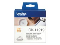 Brother DK-11219 - Svart på vitt - Rulle (1,2 cm) 1200 stk (1 rulle/rullar x 1200 etiketter - för Brother QL-1050, QL-500, QL-550, QL-560, QL-570, QL-580, QL-650, QL-700, QL-720 DK11219