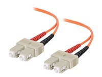 C2G Low-Smoke Zero-Halogen - Patch-kabel - SC-läge (multi-mode) (hane) till SC-läge (multi-mode) (hane) - 10 m - 10 m - fiberoptisk - 62,5/125 mikron - orange 85244