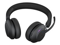 Jabra Evolve2 65 MS Stereo - Headset - på örat - Bluetooth - trådlös - USB-A - ljudisolerande - svart - Certifierad för Microsoft-teams 26599-999-999