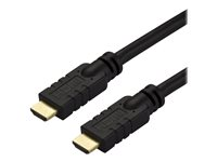 StarTech.com 10 m HDMI 2.0-kabel - 4K 60 Hz aktiv HDMI-kabel - CL2-klassad för vägginstallation - UHD-HDMI-kabel med hög hastighet och lång hållbarhet - HDR, 18 Gbps - Hane-till-hane-sladd - Svart - HDMI-kabel - HDMI hane till HDMI hane - 10 m - stöd för 4K - för P/N: ADJPROJCART, FPWHANGER, FPWTLTPORT, MBLTVSTNDEC, ST122HD202, STNDMTV100, STNDMTVDUO HD2MM10MA