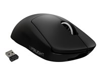 Logitech PRO X SUPERLIGHT Wireless Gaming Mouse - Mus - optisk - 5 knappar - trådlös - 2.4 GHz - USB Logitech LIGHTSPEED-mottagare - svart 910-005880
