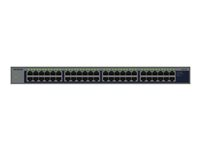 NETGEAR GS748 - Switch - ohanterad - 48 x 10/100/1000 - skrivbordsmodell, väggmonterbar GS748-100EUS
