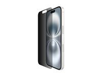 Belkin ScreenForce InvisiGlass - Skärmskydd för mobiltelefon - behandlad - glas - med sekretessfilter - 2-vägs - för Apple iPhone 14 Pro, 15, 16 OVA167HQ