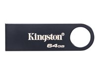 Kingston DataTraveler SE9 G3 - USB flash-enhet - 64 GB - USB 3.2 Gen 1 - mörk nickel KE-U2X64-1AC