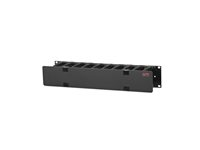 APC Horizontal Cable Manager Single-Sided with Cover - Kabelhållarsats för rack - svart - 2U - 19" - TAA-kompatibel - för P/N: SCL500RM1U, SMTL2K2RM2UCL, SMTL2K2RM2UCLNC, SMTL3KRM2UCL, SMTL3KRM2UCLNC AR8600A