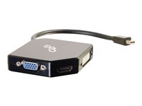 C2G Mini DisplayPort to HDMI, VGA, or DVI Adapter Converter - Videokonverterare - DVI, HDMI, VGA - DVI, HDMI, VGA - svart 80929