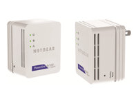 NETGEAR Powerline XAVB5101 - PowerLine adaptersats 1GbE, HomePlug AV (HPAV) - vägginsticksbar (paket om 2) XAVB5101-100PES