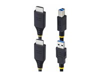 StarTech.com 6ft (1.8m) HDMI and USB 5Gbps KVM Cable - Tangentbords-/video-/muskabel - HDMI, USB typ A (hane) till HDMI, USB Type B (hane) - 1.8 m - 4K60Hz stöd, HDR10-stöd - svart HU1226-KVM-CABLE
