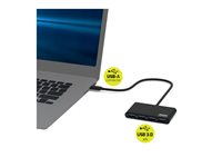PORT Connect - Hubb - 4 x SuperSpeed USB 3.0 - skrivbordsmodell 900121