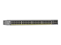 NETGEAR M4100-50G-PoE+ - Switch - L2+ - Administrerad - 50 x 10/100/1000 + 4 x kombinations-SFP - skrivbordsmodell, rackmonterbar - PoE+ (380 W) GSM7248P-100NES
