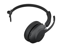 Jabra Evolve2 65 MS Mono - Headset - på örat - konvertibel - Bluetooth - trådlös - USB-A - ljudisolerande - svart - med laddningsställ - Certifierad för Microsoft-teams 26599-899-989