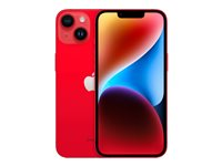 Apple iPhone 14 - (PRODUCT) RED - 5G smartphone - dual-SIM / Internminne 256 GB - OLED-skärm - 6.1" - 2532 x 1170 pixlar - 2 bakre kameror 12 MP, 12 MP - front camera 12 MP - röd MPWH3QN/A