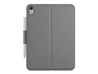 Logitech Slim Folio - Tangentbord och foliefodral - trådlös - Bluetooth LE - QWERTZ - tysk - oxford-grå - för Apple 10.9-inch iPad Wi-Fi 920-011423