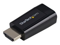 StarTech.com Compact HDMI to VGA Adapter Converter - Ideal for Chromebooks Ultrabooks & Laptops - 1920x1200/1080p - Videokort - HDMI hane till HD-15 (VGA) hona - 4.5 cm - svart - aktiv - för P/N: DKT30CSDHPD3, SV211HDUC, SV221HUC4K HD2VGAMICRO