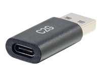 C2G USB C to USB Adapter - SuperSpeed USB Adapter - 5Gbps - F/M - USB-adapter - USB-C (hona) vändbar till USB typ A (hane) - USB 3.0 - formpressad - svart 54427